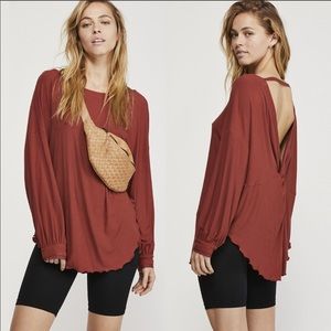 Free People Shimmy Shake long sleeve top, size L